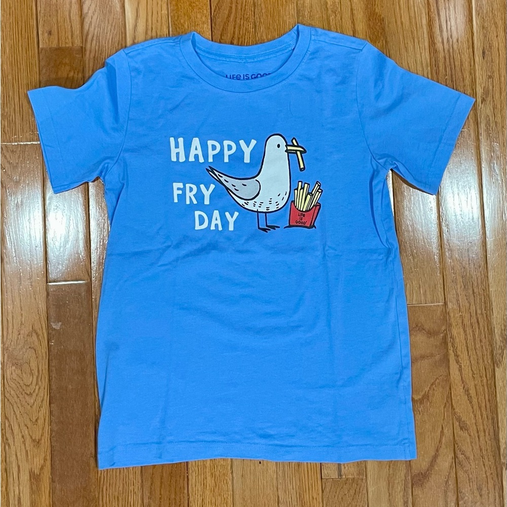 Life Is Good Kids Crusher Blue Seagull Graphic Tee